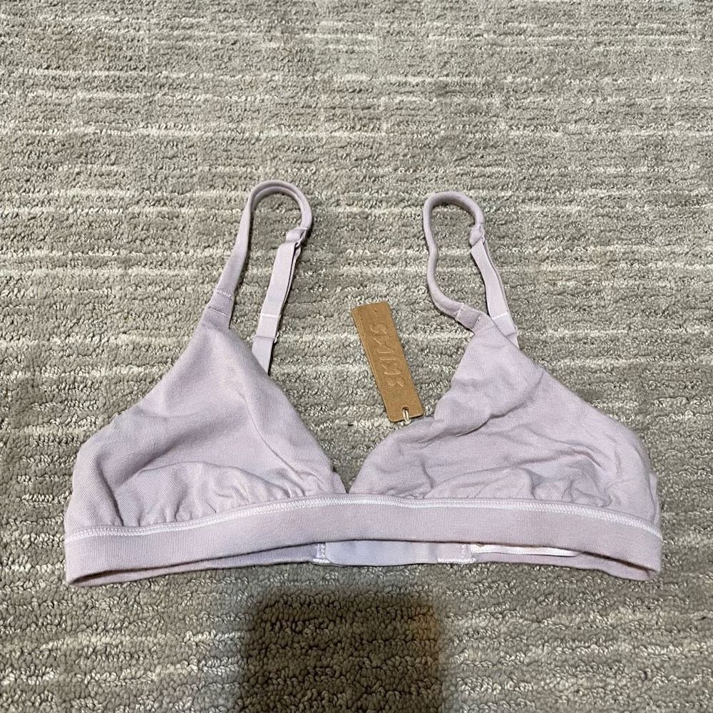 SKIMS Fits Everybody Triangle Bralette Iris Mica Lavender, XXS NWT‎ - Picture 1 of 5
